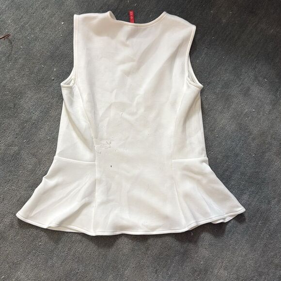 Peplum  White Sleeveless Top - SPANX Airessentials Womens Tank - Size Small - Picture 3 of 3
